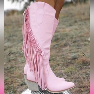 Pink Boots with Wide Calf Option